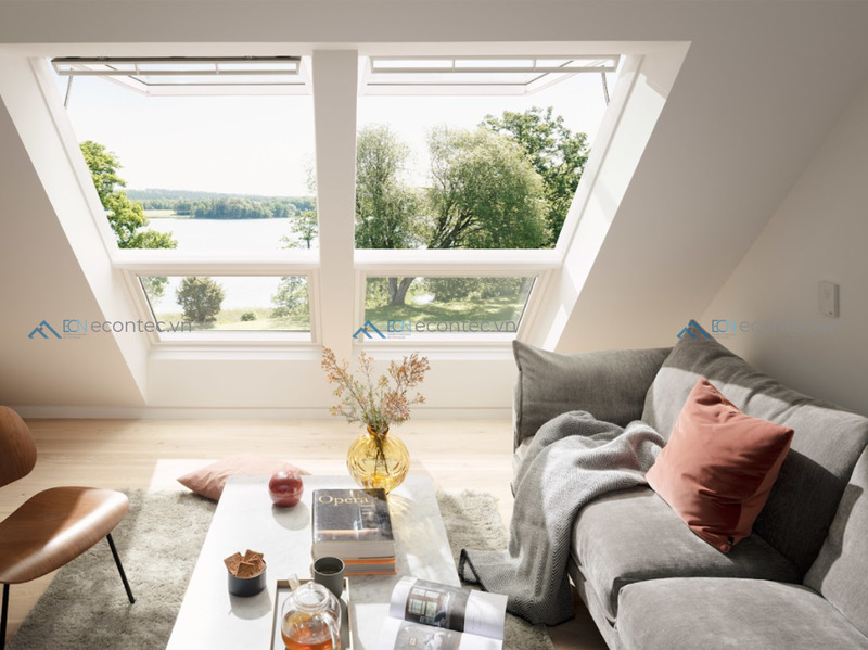 Cửa sổ mái dốc Velux đa cơ chế, tối ưu ánh sáng và tầm nhìn