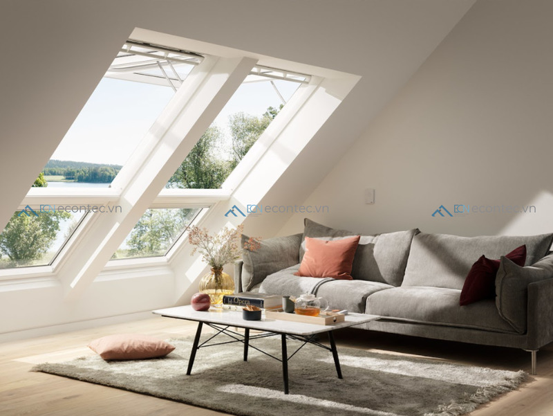 Cửa mái mở điện Velux mang tiện nghi thông minh cho ngôi nhà