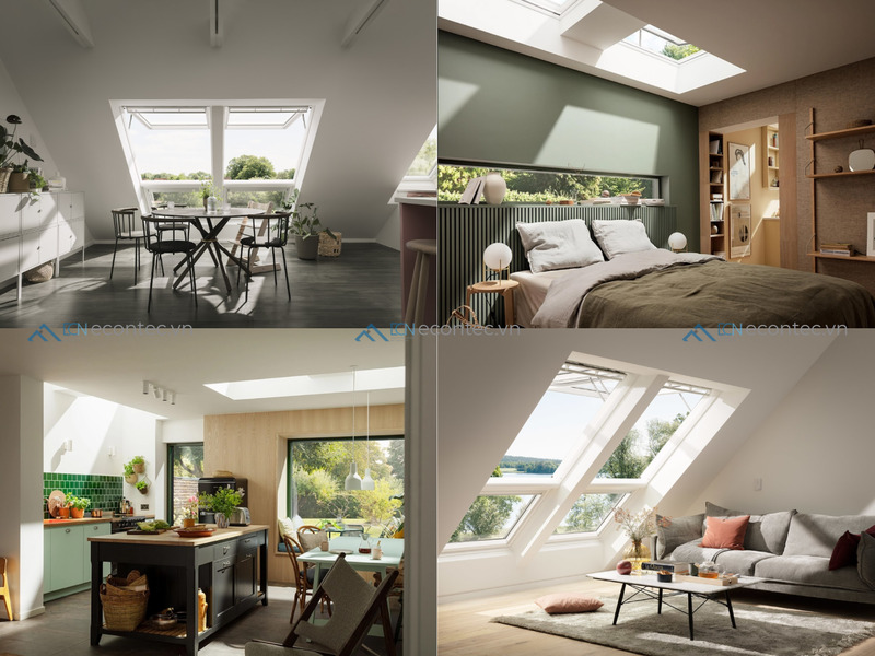 Độ dốc mái là yếu tố quyết định chọn đúng cửa mái Velux