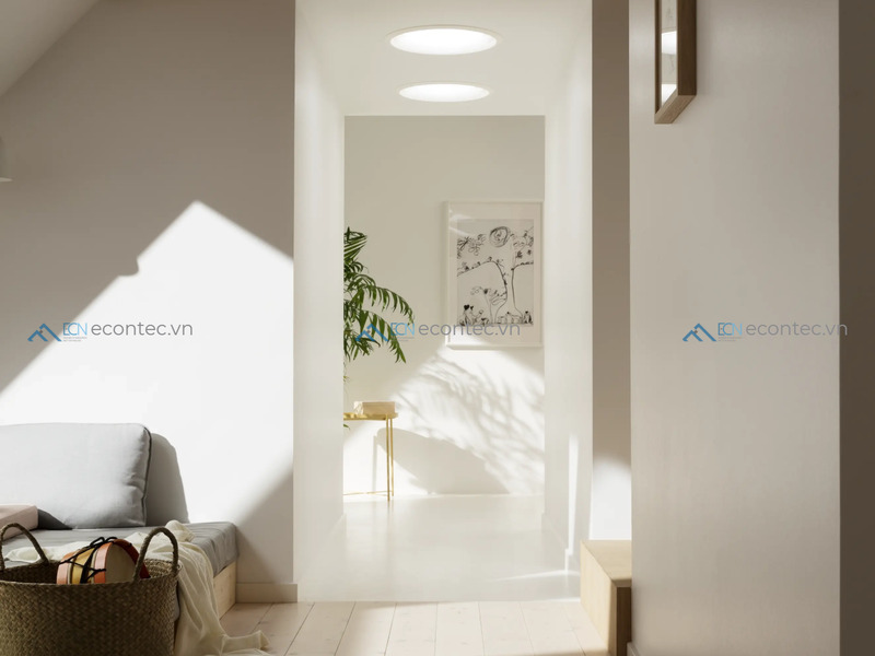 Ống dẫn sáng Velux phù hợp cả mái dốc và mái bằng