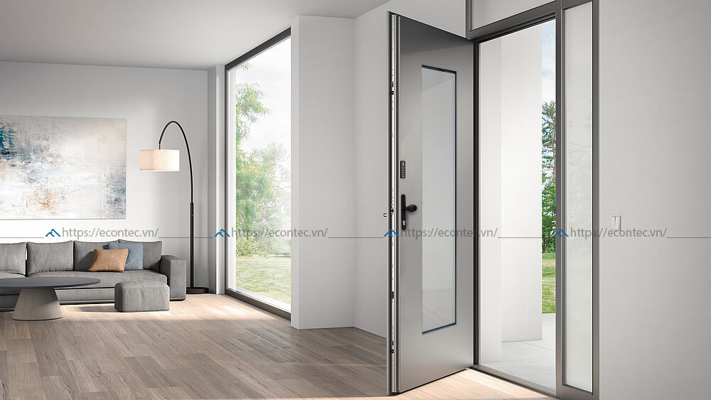 Cửa nhôm tấm liền khối Panel