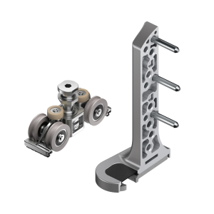 Roller unit and support-bracket