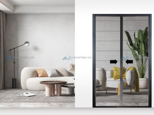 Cửa lưới hai cánh AirMesh TechRoll tối ưu cho không gian rộng