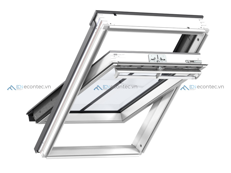 Cửa xoay trung tâm Velux dễ dùng, phù hợp nhiều không gian