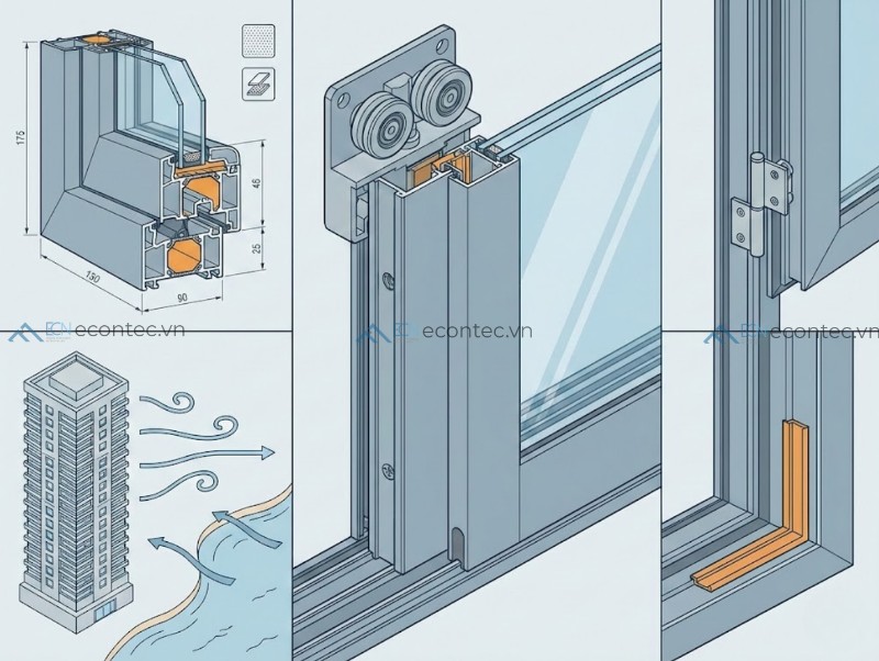 Lưu ý chọn cửa đạt chuẩn BS EN 12210 bền gió