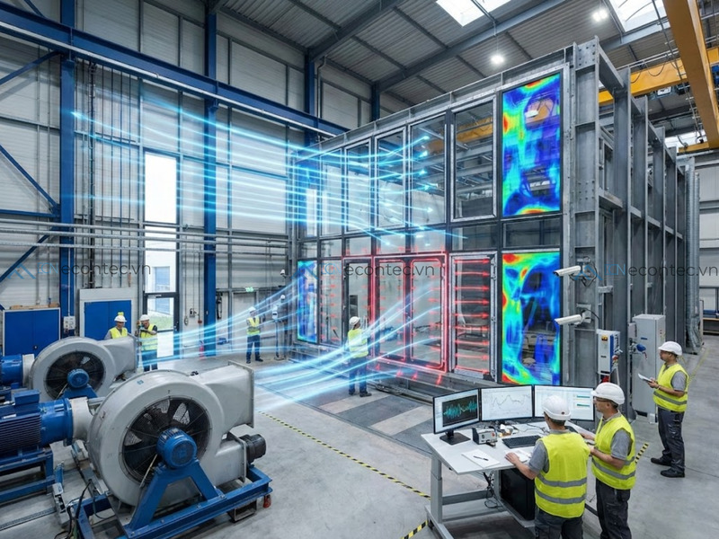 BS EN 12211 kiểm định chịu tải gió cửa hiện đại