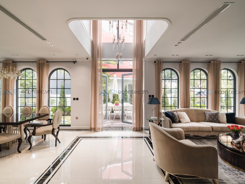 Cửa sổ và vách kính hiện đại giúp tối ưu ánh sáng tự nhiên