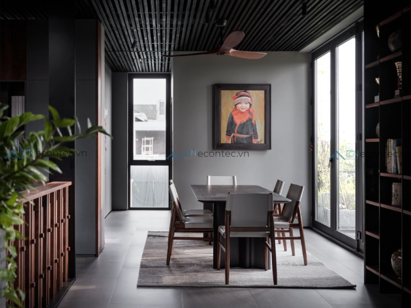 Cửa nhôm cách âm cách nhiệt giúp không gian yên tĩnh và mát mẻ