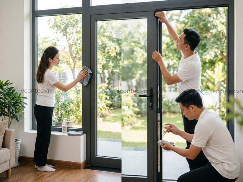 Mẹo bảo dưỡng kính và cửa nhôm giúp tăng độ bền lâu dài