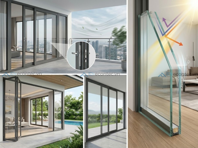 Hướng dẫn chọn kính cửa nhôm theo từng nhu cầu thực tế
