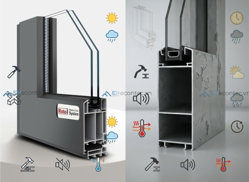Cấu tạo thanh nhôm và công nghệ bề mặt cửa nhôm cao cấp