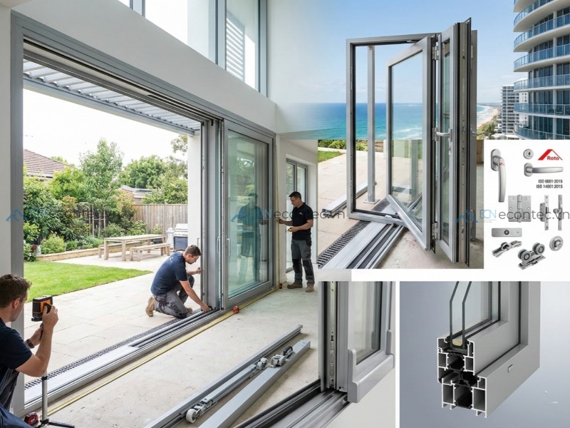 Lưu ý kỹ thuật khi chọn và lắp đặt hệ cửa nhôm kính