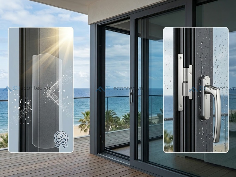 Hệ nhôm Roto-i với khả năng chống ăn mòn và phụ kiện đồng bộ Roto chống rỉ sét