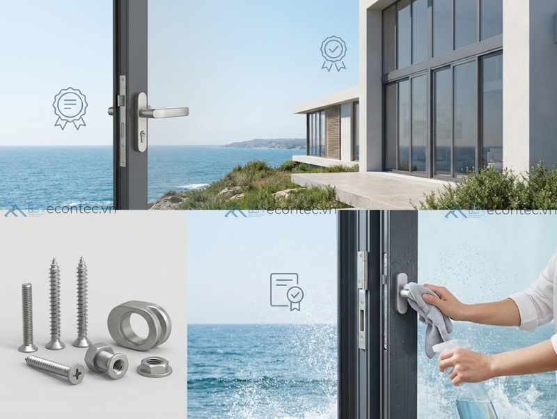 Chọn phụ kiện kháng muối biển bền và an toàn