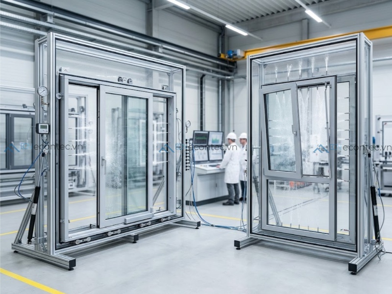 Thông số kiểm nghiệm và chứng chỉ quốc tế của hệ cửa nhôm Roto-i