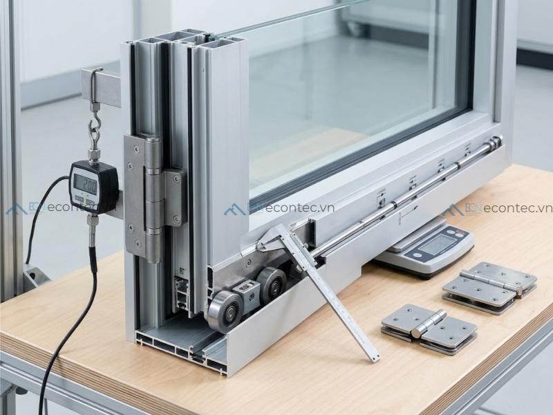 Đánh giá tải trọng kính để chọn phụ kiện cửa nhôm phù hợp