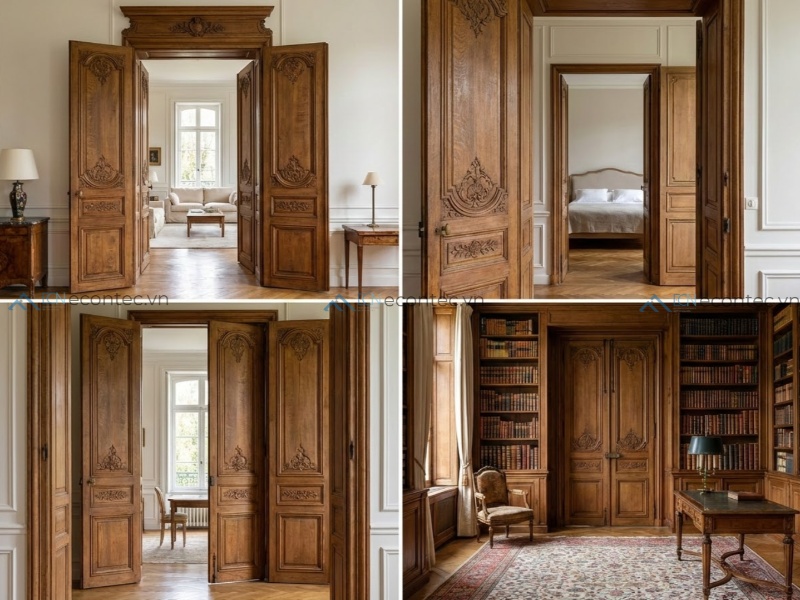 Ứng dụng thực tế của cửa gỗ trong không gian nội thất