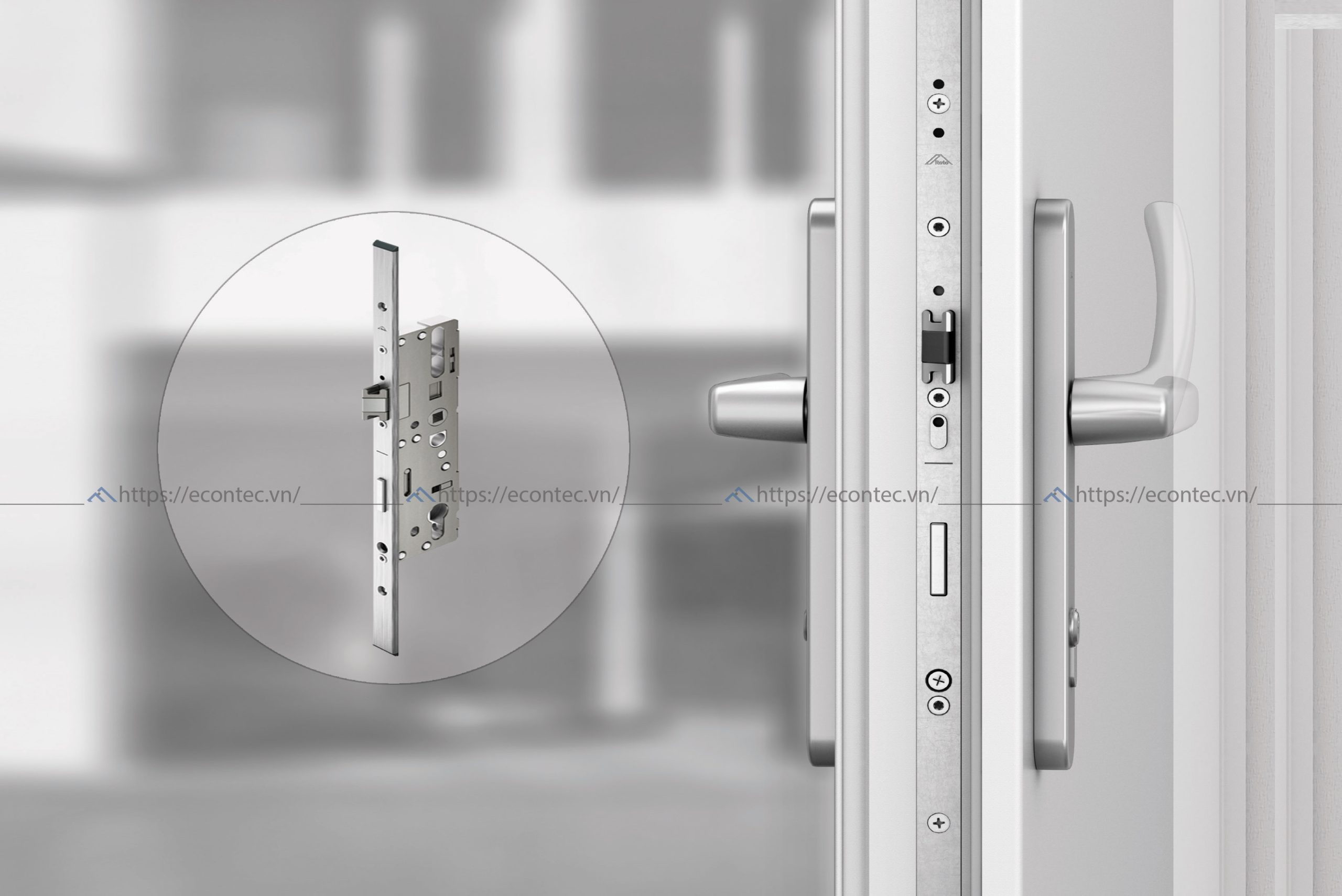 Thân khóa MVD H650 cao cấp dành cho cửa đi nhôm 