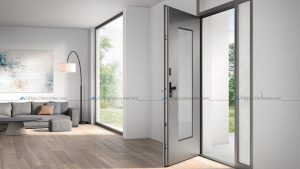 Cửa nhôm Panel liền khối sang trọng bền chắc cách âm chống trộm