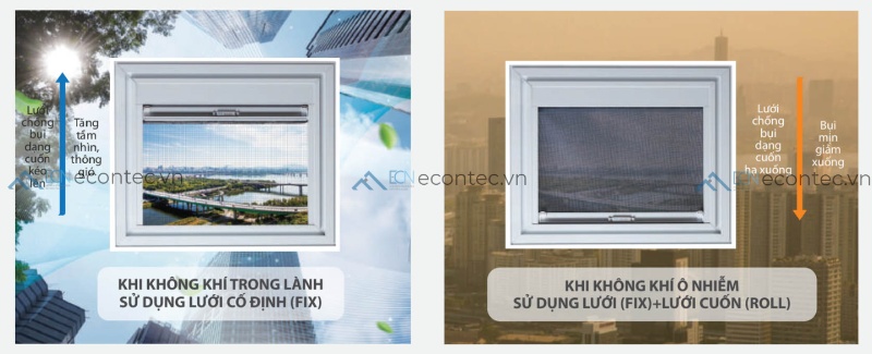 Cửa lưới lọc bụi mịn PM2.5 giúp bảo vệ không khí trong nhà