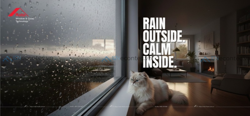 Giải pháp cửa Econtec kín nước vượt chuẩn ngăn thấm dột hiệu quả