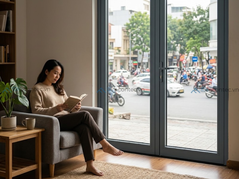 Giải pháp cửa nhôm cách âm cho không gian sống yên tĩnh