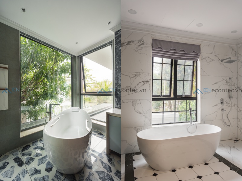 Cửa sổ mở hất thông gió liên tục chống mưa, kín khít bền lâu