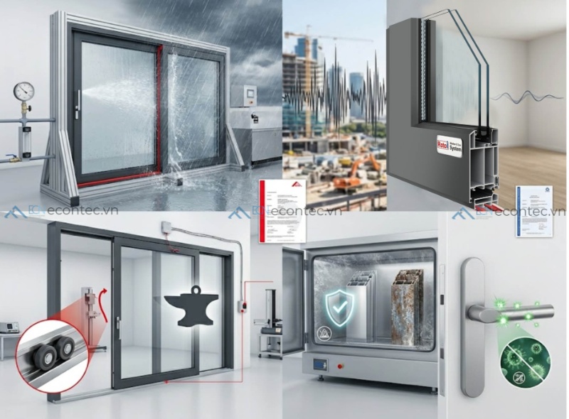 Hệ cửa nhôm chuẩn quốc tế bền kín cách âm chịu lực vượt trội