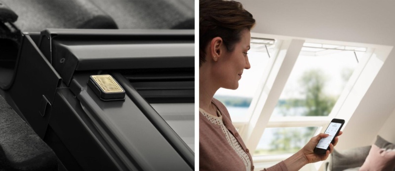 Cửa mái điện VELUX INTEGRA tự đóng khi mưa tiện nghi
