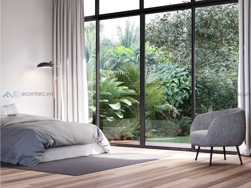 Kính Low E nhiều lớp giúp giảm nhiệt và tối ưu thông gió